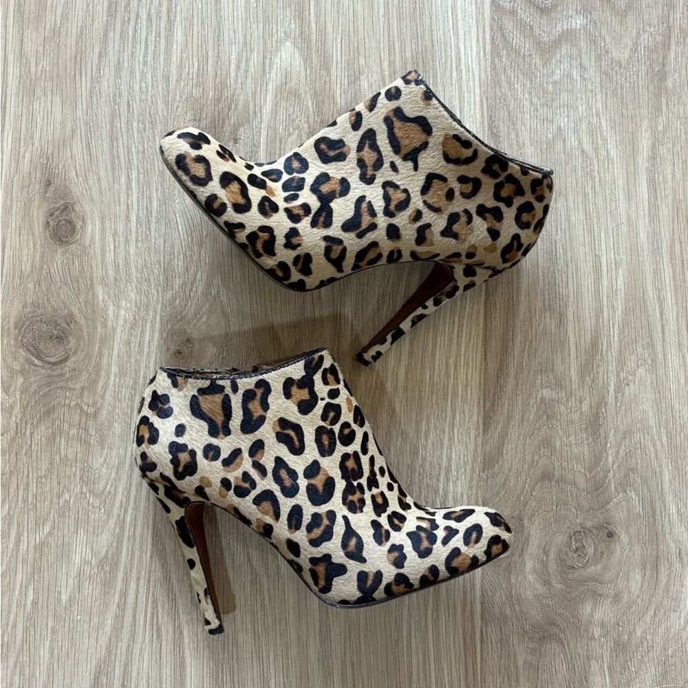 ALDO Leopard Print Calf Hair Ankle Booties